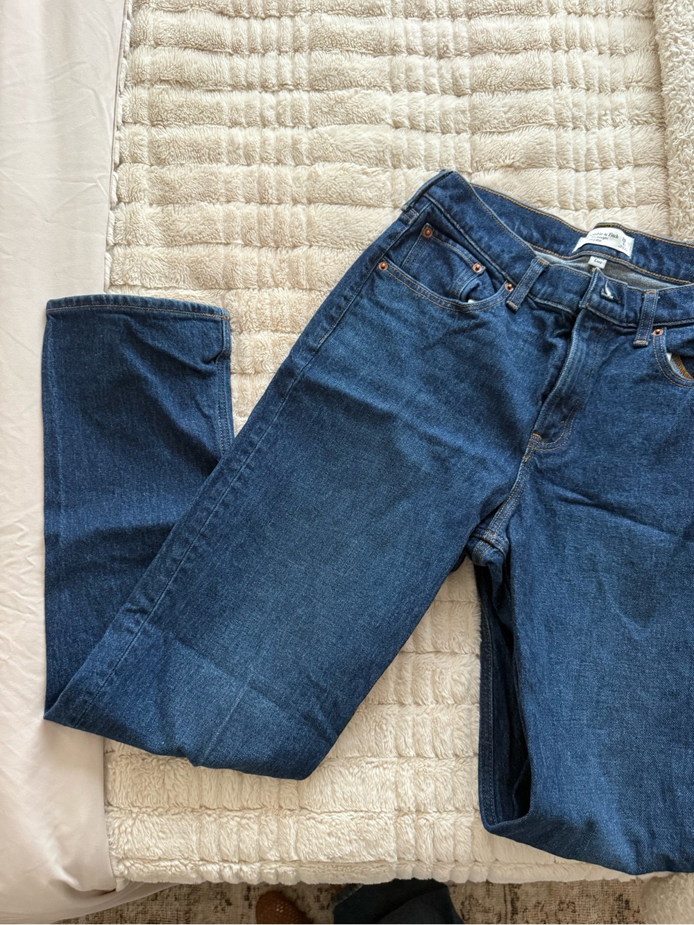 Abercrombie & Fitch Dark Blue Straight Leg Jeans